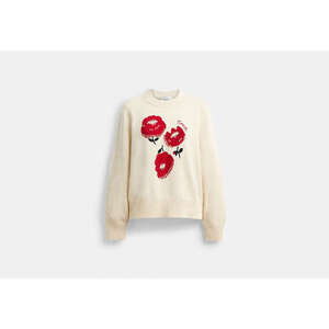 Floral Crewneck Sweater In Organic Cotton